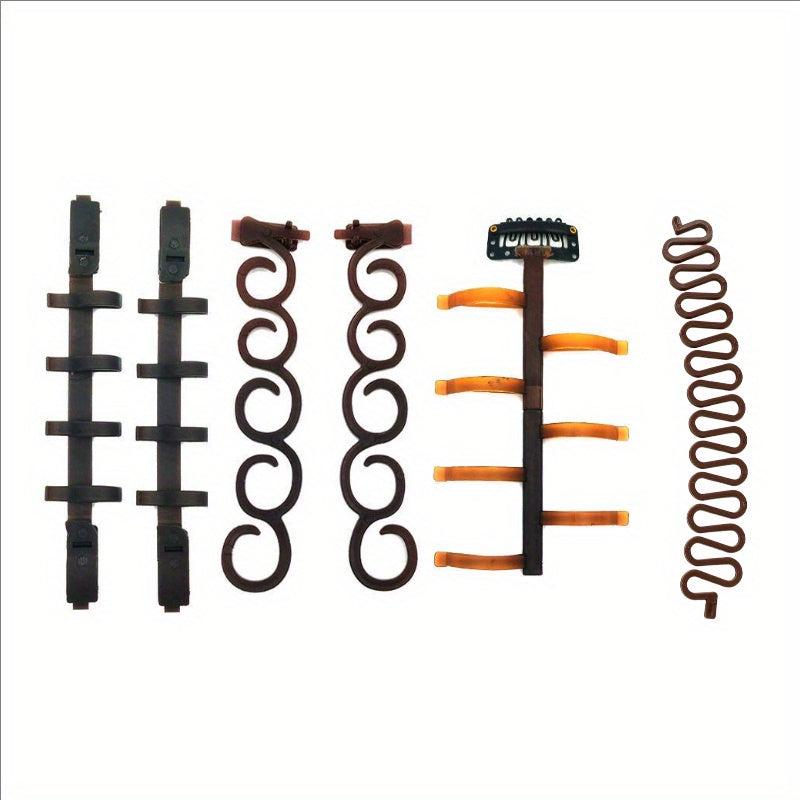 6 PCS Women Hair Braid Tool Weave Hair Braider Roller Styling DIY Accessories