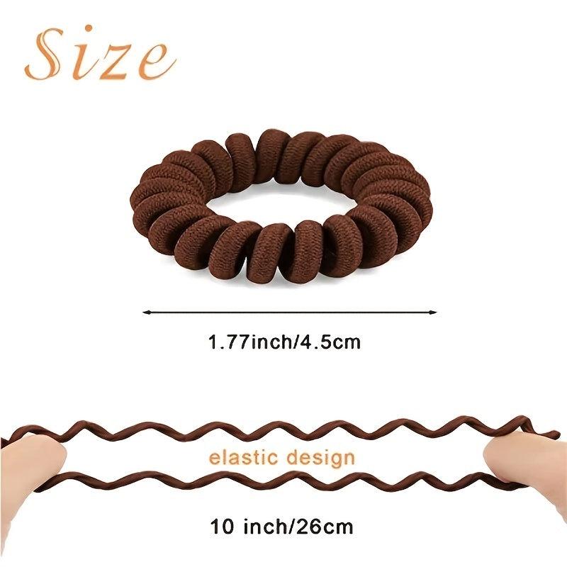 18pcs Spiral Hair Ties Ponytail Holder Coil Hair Ties - No Crease Hair Ties