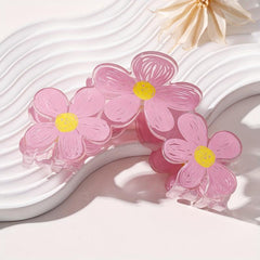 Graffiti Flower Hair Claw Clip Non-slip Ponytail Holder