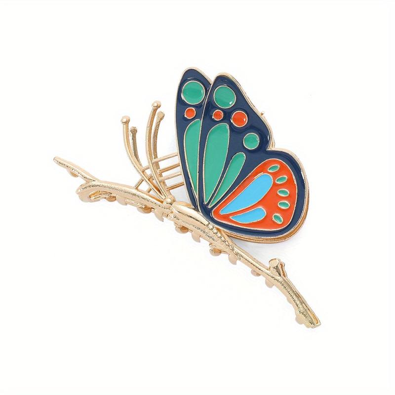Butterfly Shape Alloy Hair Claw Ponytail Holder Hair Accessories