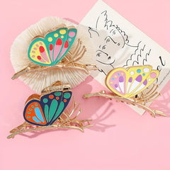 Butterfly Shape Alloy Hair Claw Ponytail Holder Hair Accessories