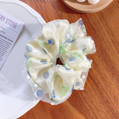 3pcs Colorful Dot Decor Scrunchies Sweet Hair Tie Style Hair Rope Elastic