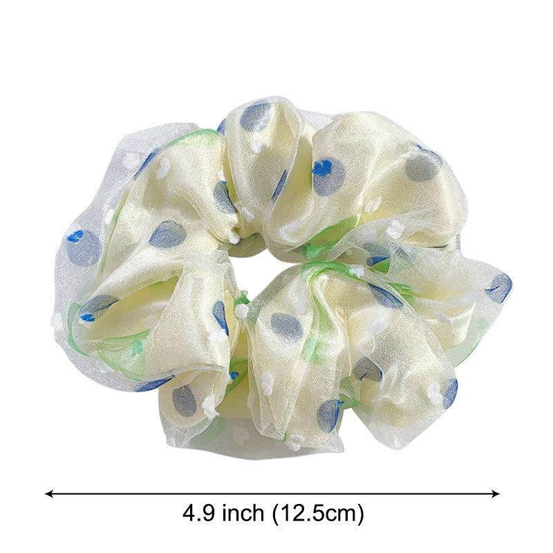 3pcs Colorful Dot Decor Scrunchies Sweet Hair Tie Style Hair Rope Elastic