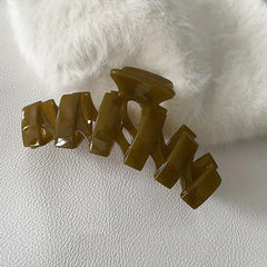 Wavy Hair Claw Solid Hair Claw Clip Large Nonslip Ponytail Holder