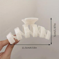 Wavy Hair Claw Solid Hair Claw Clip Large Nonslip Ponytail Holder