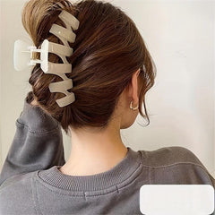 Wavy Hair Claw Solid Hair Claw Clip Large Nonslip Ponytail Holder