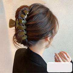 Wavy Hair Claw Solid Hair Claw Clip Large Nonslip Ponytail Holder