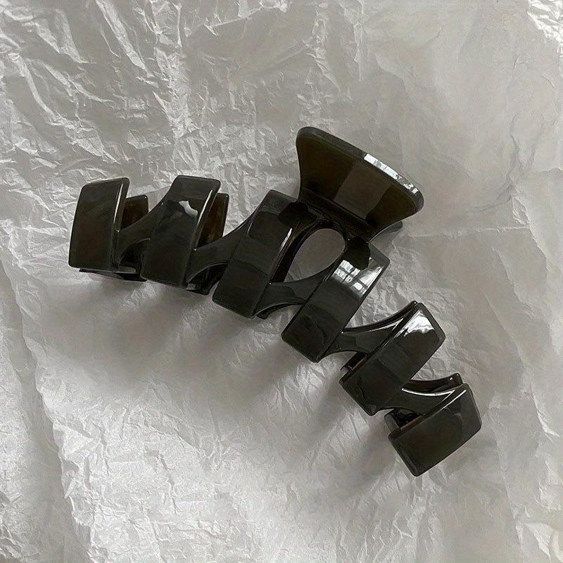 Wavy Hair Claw Solid Hair Claw Clip Large Nonslip Ponytail Holder