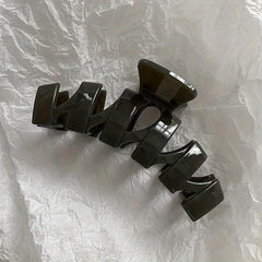 Wavy Hair Claw Solid Hair Claw Clip Large Nonslip Ponytail Holder