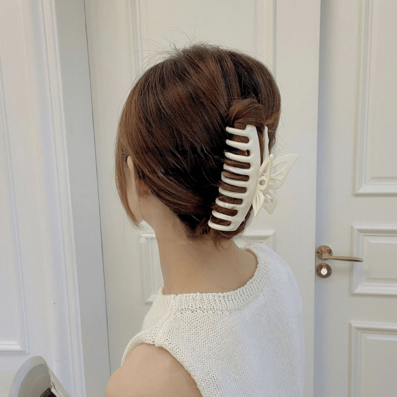 Butterfly Hair Claw Style Solid Back Head Shark Claw Hair Accessories