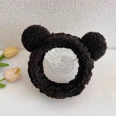Bear Ear Headband Soft Facial Headband Head Wrap Plush Headband