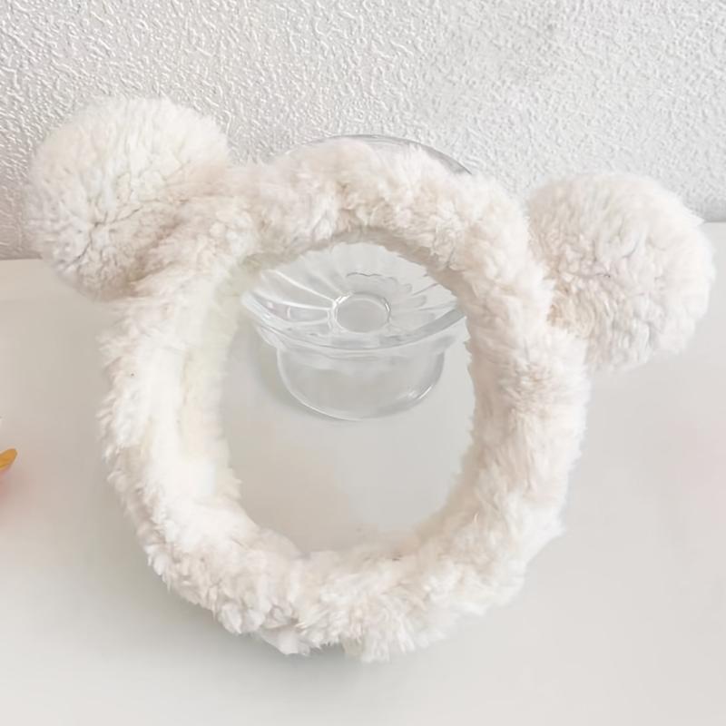 Bear Ear Headband Soft Facial Headband Head Wrap Plush Headband