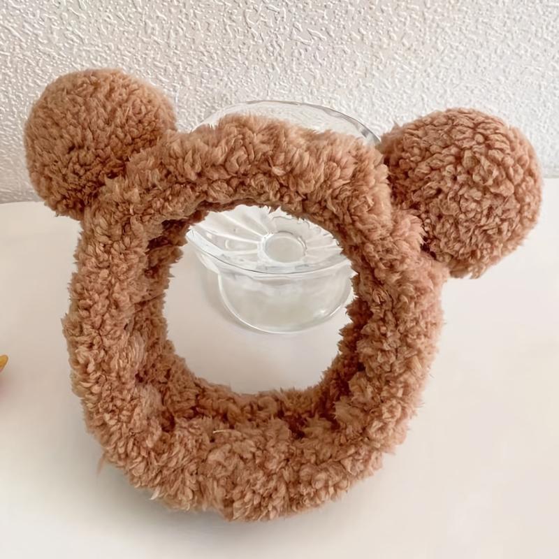 Bear Ear Headband Soft Facial Headband Head Wrap Plush Headband