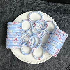 20Pcs Floral Soft Hair Ring High Elasticity Hair Tie For Women Girls
