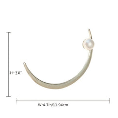 Silver Moon Pearl Hair Stick Metal Hair Sticks Hair Accessories Gold Bun Holder