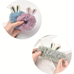 Winter Rabbit Ears Hair Tie for Baby Girls