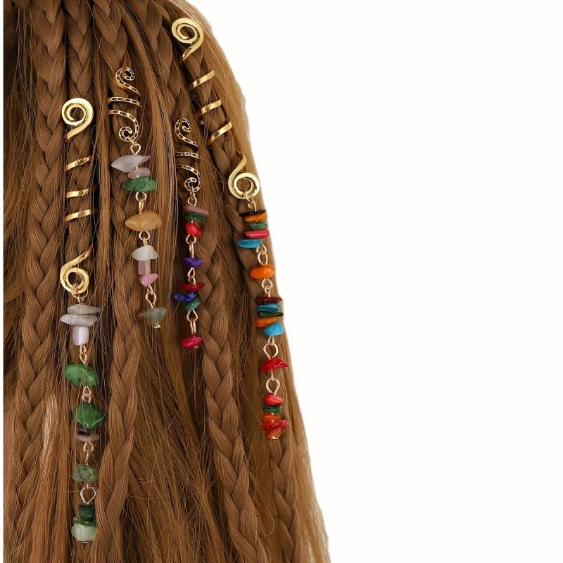 Metal Dreadlock Hair Clip Pendant Spiral Braid DIY Decoration
