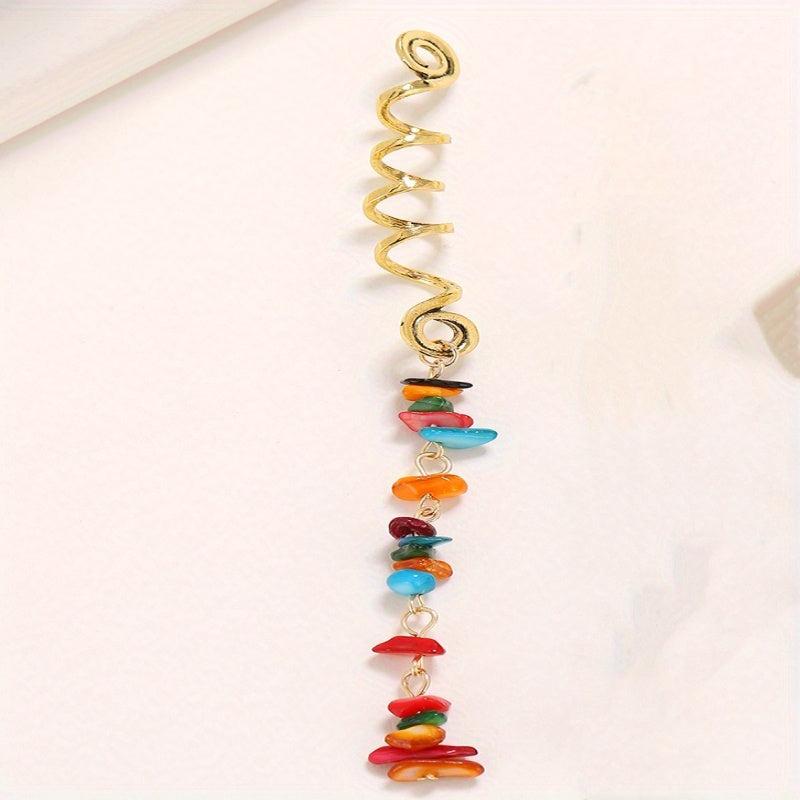 Metal Dreadlock Hair Clip Pendant Spiral Braid DIY Decoration