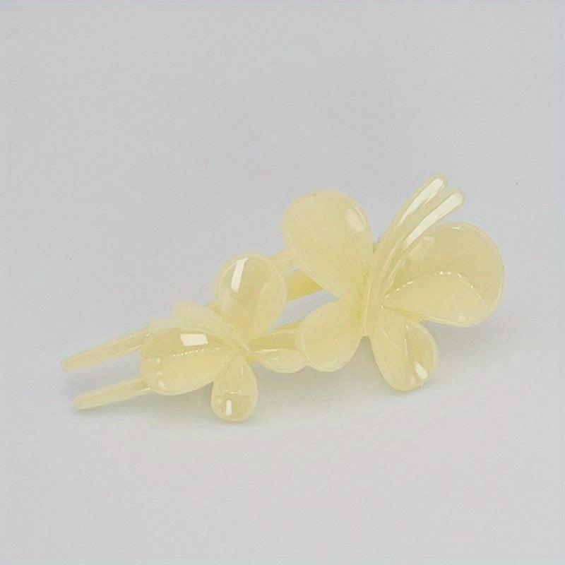 Acrylic Butterfly Hair Claw Solid Hair Clip Backe Head Clip