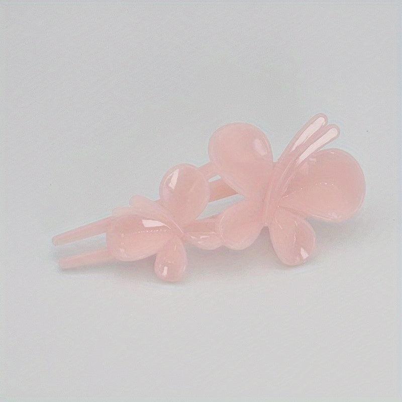 Acrylic Butterfly Hair Claw Solid Hair Clip Backe Head Clip