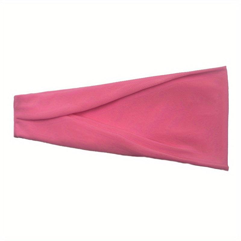 Solid Wide Brim Sports Headband Fitness Running Sweat Guide Band
