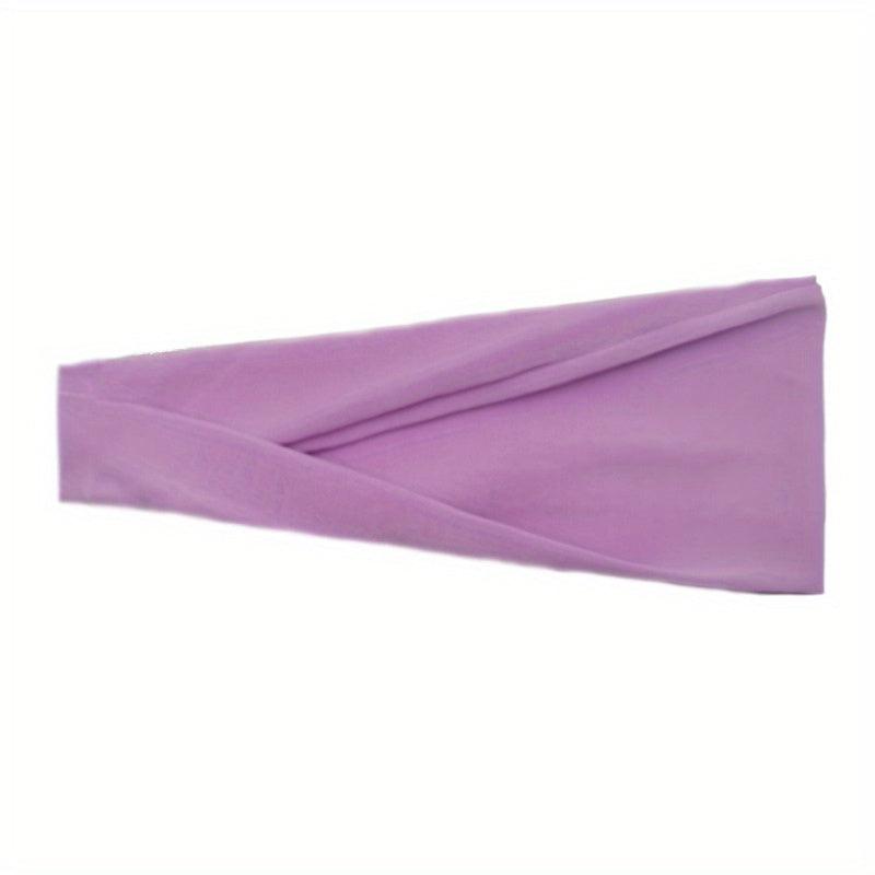 Solid Wide Brim Sports Headband Fitness Running Sweat Guide Band