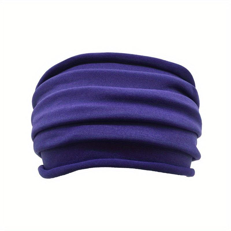 Pleated Hair Ornaments Non slip Elastic Headband Stretchy Yoga Sport