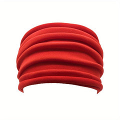 Pleated Hair Ornaments Non slip Elastic Headband Stretchy Yoga Sport