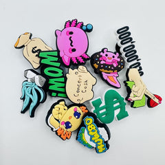 37PCS Cartoon Series PVC Shoe Charm Soft Plastic Bracelet Decorative Buckle Clog