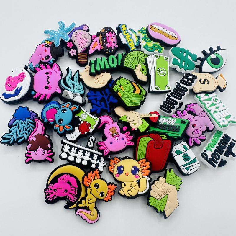 37PCS Cartoon Series PVC Shoe Charm Soft Plastic Bracelet Decorative Buckle Clog