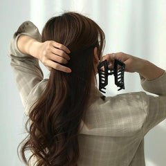 Rectangle Hair Claw Gloss And Matte Finish Strong Grip 1pc