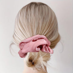 6pcs Large Hair Scrunchies Solid Elastic Ponytail Holder Soft Satin Hair Ties