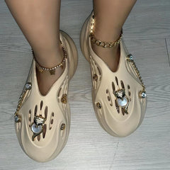 Fox Shape Crystal Shoe Charms for Sandals, Shoes - Metal Shoe Accessories
