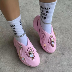 Fox Shape Crystal Shoe Charms for Sandals, Shoes - Metal Shoe Accessories