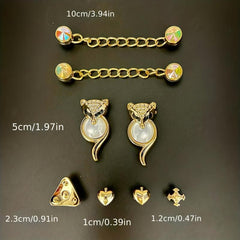 Fox Shape Crystal Shoe Charms for Sandals, Shoes - Metal Shoe Accessories