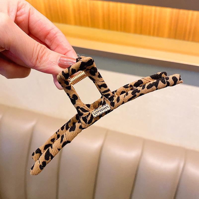 Leopard Print Hair Claw Large Hair Clip