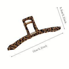 Leopard Print Hair Claw Large Hair Clip