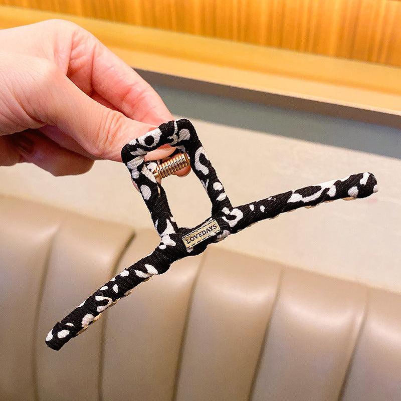 Leopard Print Hair Claw Large Hair Clip