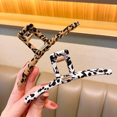 Leopard Print Hair Claw Large Hair Clip