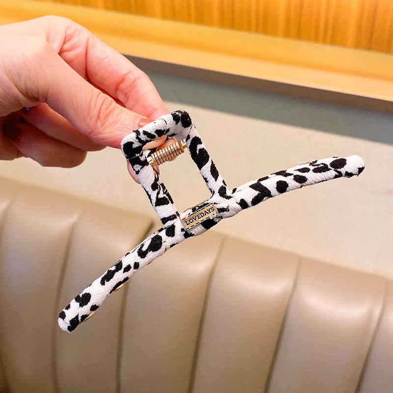 Leopard Print Hair Claw Large Hair Clip