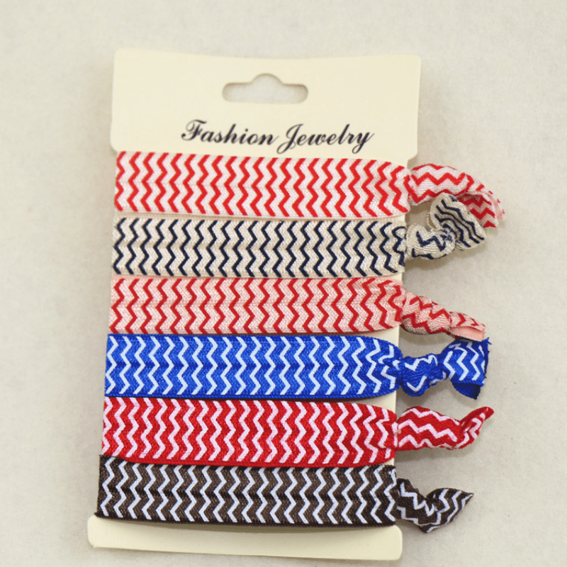 6pcs Ribbon Hair Tie No Crease Ponytail Holder Hair Accessories