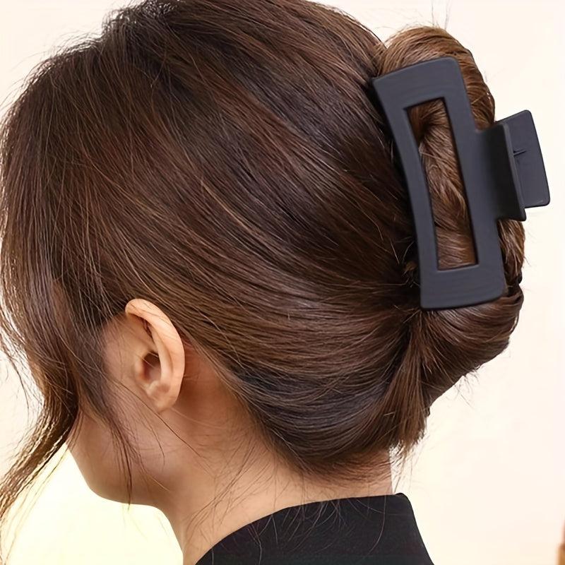 4pcs Square Hair Claw Clips for Thick Hair, Matte Finish Non-slip Accessories