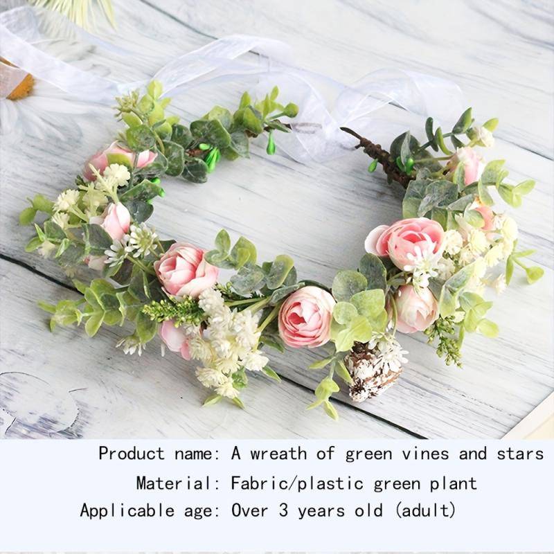 Flower Hair Wreath Garland Crown Headdress Wedding Accessories