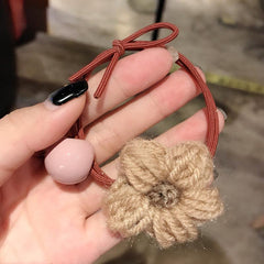 Wool Flower Hair Ring Women's Sweet Hair Accessories