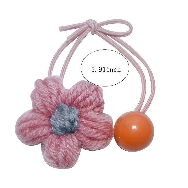 Wool Flower Hair Ring Women's Sweet Hair Accessories