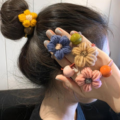 Wool Flower Hair Ring Women's Sweet Hair Accessories