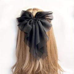 Mesh Bow Hair Clip French Barrette Hair Accessories Female