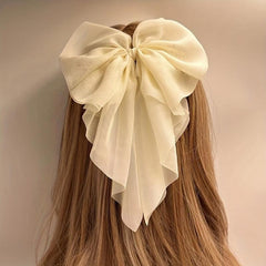 Mesh Bow Hair Clip French Barrette Hair Accessories Female