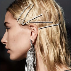 5pcs Rhinestone Hair Clip Bobby Pin Hair Barrette Hair Slides Clip Non Slip