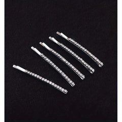 5pcs Rhinestone Hair Clip Bobby Pin Hair Barrette Hair Slides Clip Non Slip